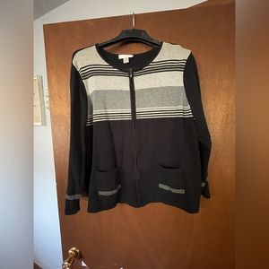 Black zip up cardigan